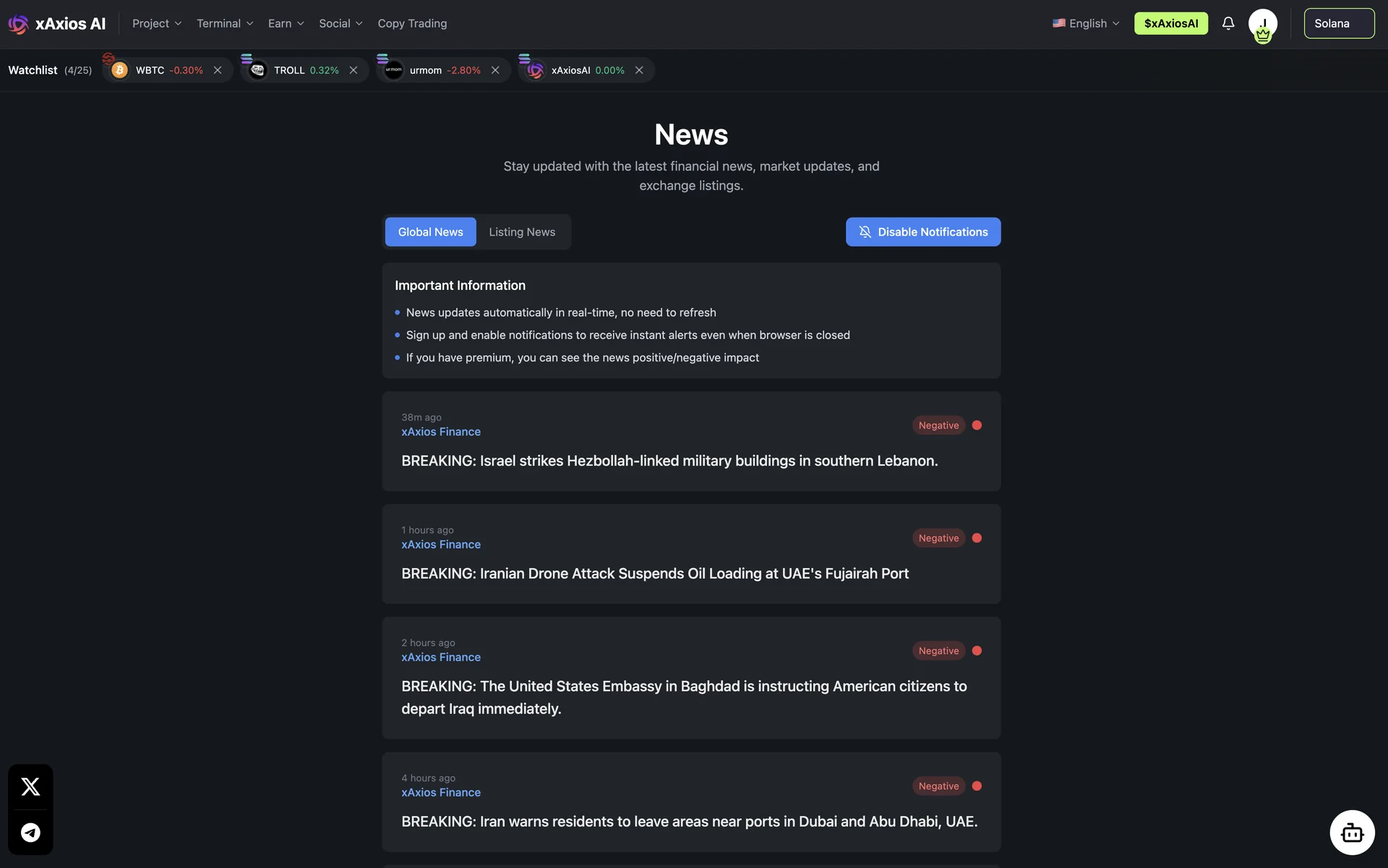 xAxios AI News System
